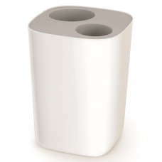 Контейнер мусорный split™ для ванной комнаты, бело-серый