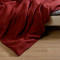 Пододеяльник изо льна бордового цвета essential, 150х200 см