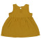 Платье без рукава из хлопкового муслина горчичного цвета из коллекции essential 18-24m