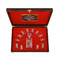 Набор штоф Таймлесс и 12 стопок (золотая кайма) Герб(латунь) в подарочном чемодане